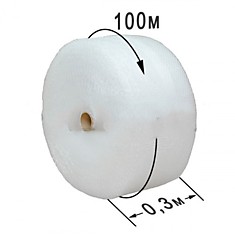 Трехслойная воздушно-пузырьковая пленка "Экстра мини" (100*0,3 м)